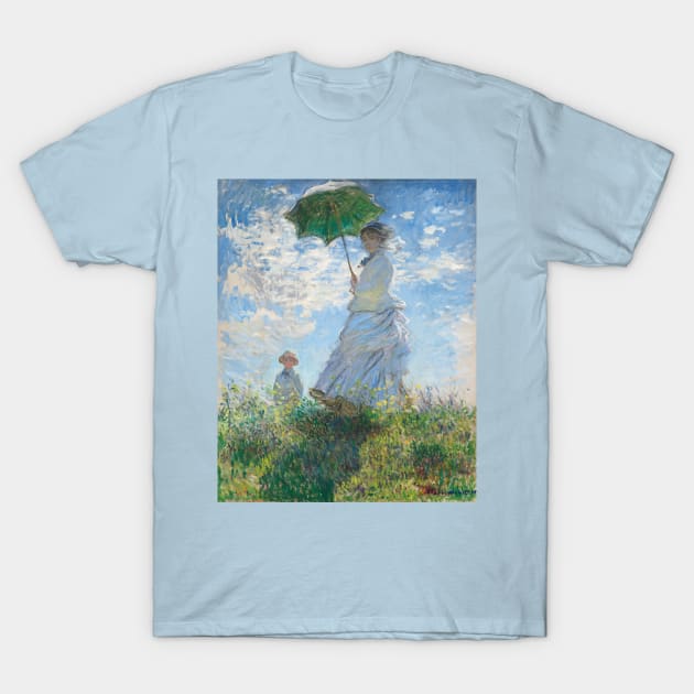 Woman With A Parasol, Claude Monet T-Shirt by SteelWoolBunny